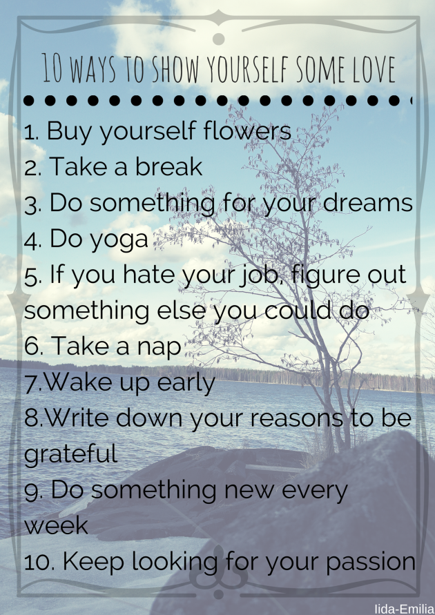 10 ways to show yourself some love